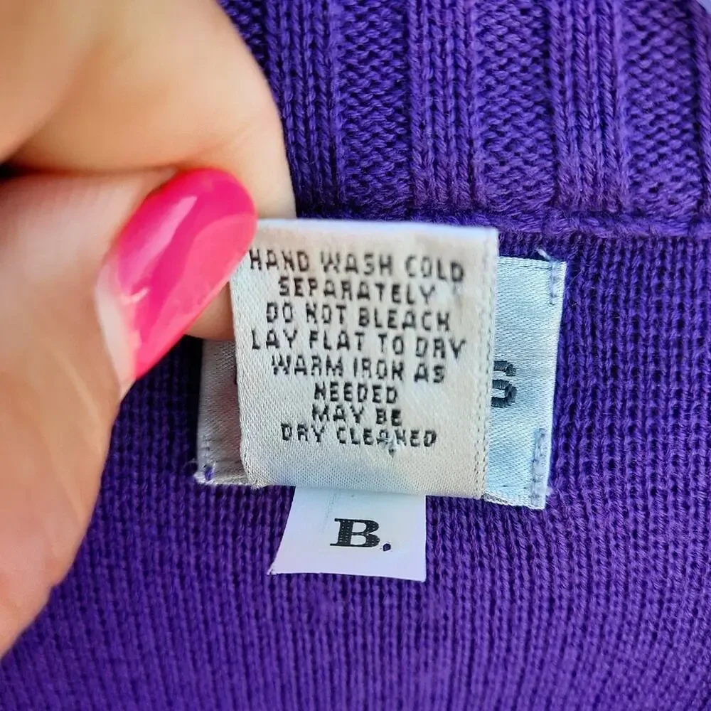 Chico's royal purple knit button down cardigan sweater women's size 3 (XL)